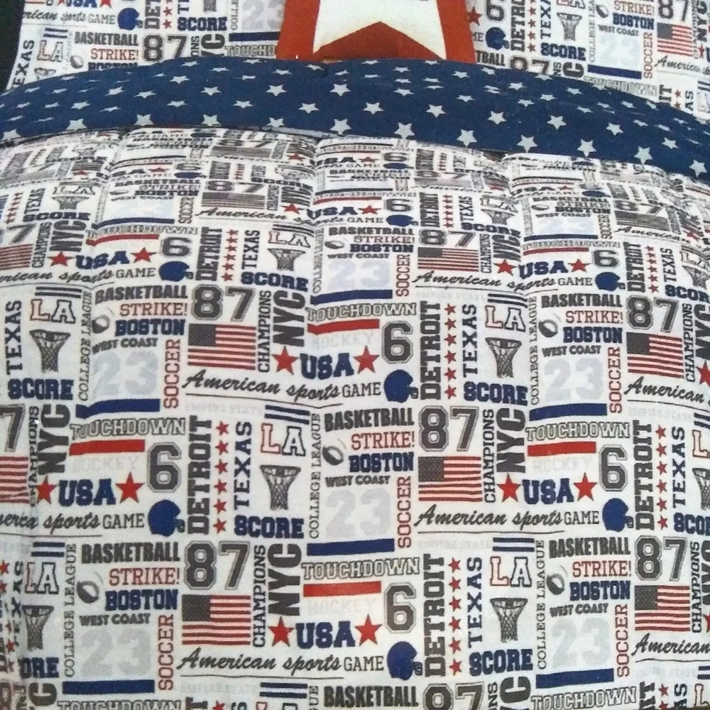 3pc twin comforter set with decorative pillow All Star